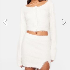 Dolls Kill dELiA*s No Flake’s The Same Fuzzy Sweater Skirt Set Sz L